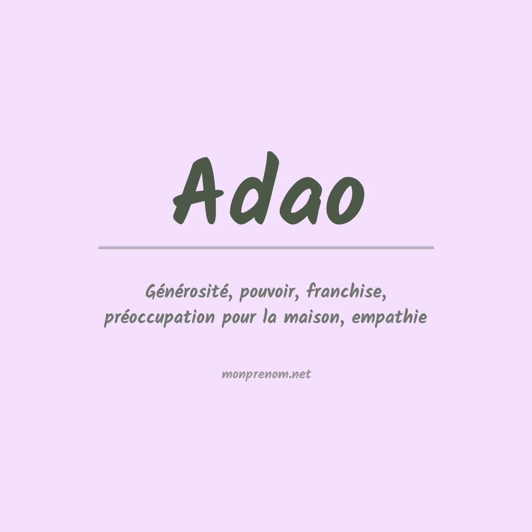 Prénom Adao