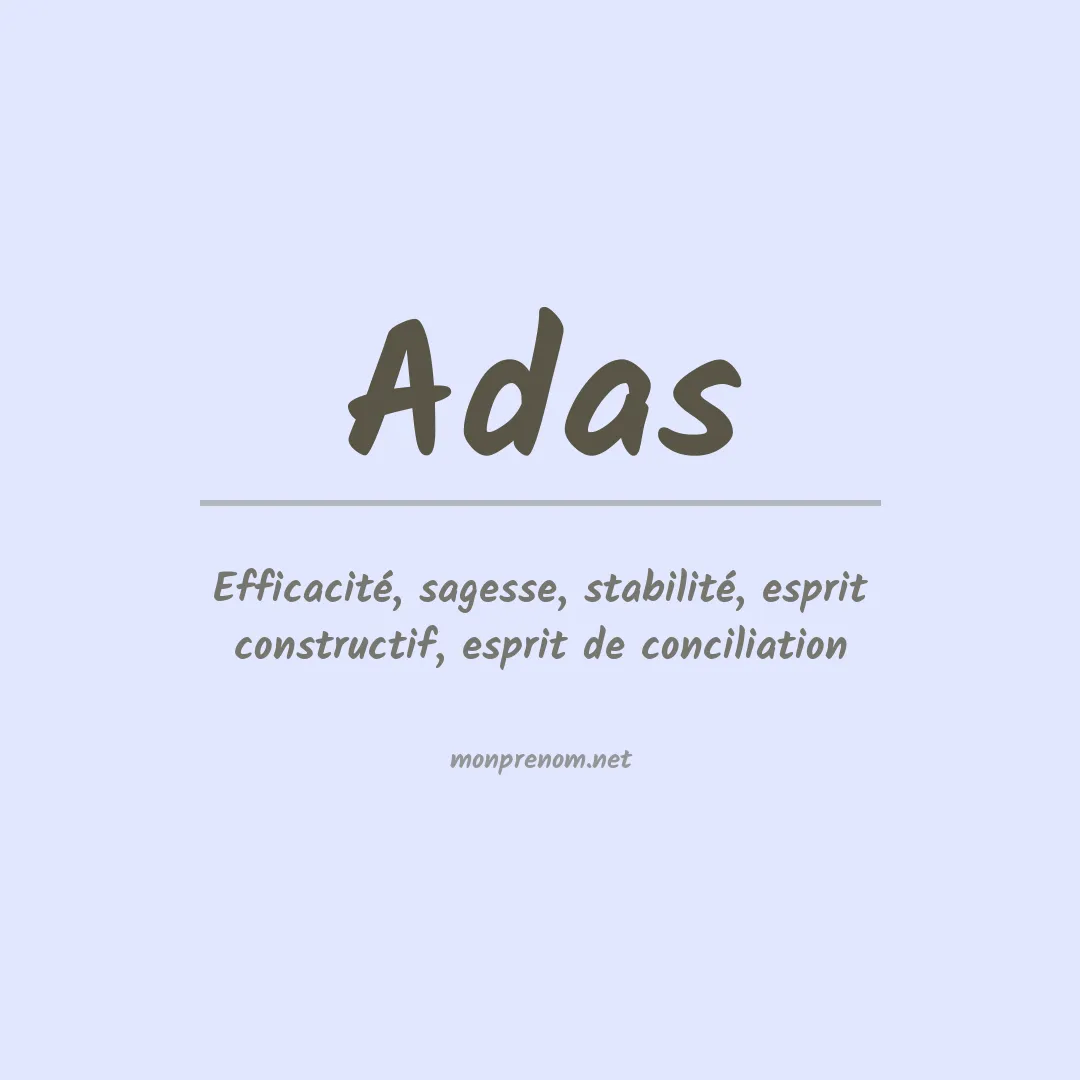Signification du prénom Adas