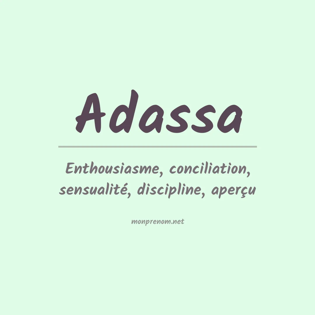 Prénom Adassa