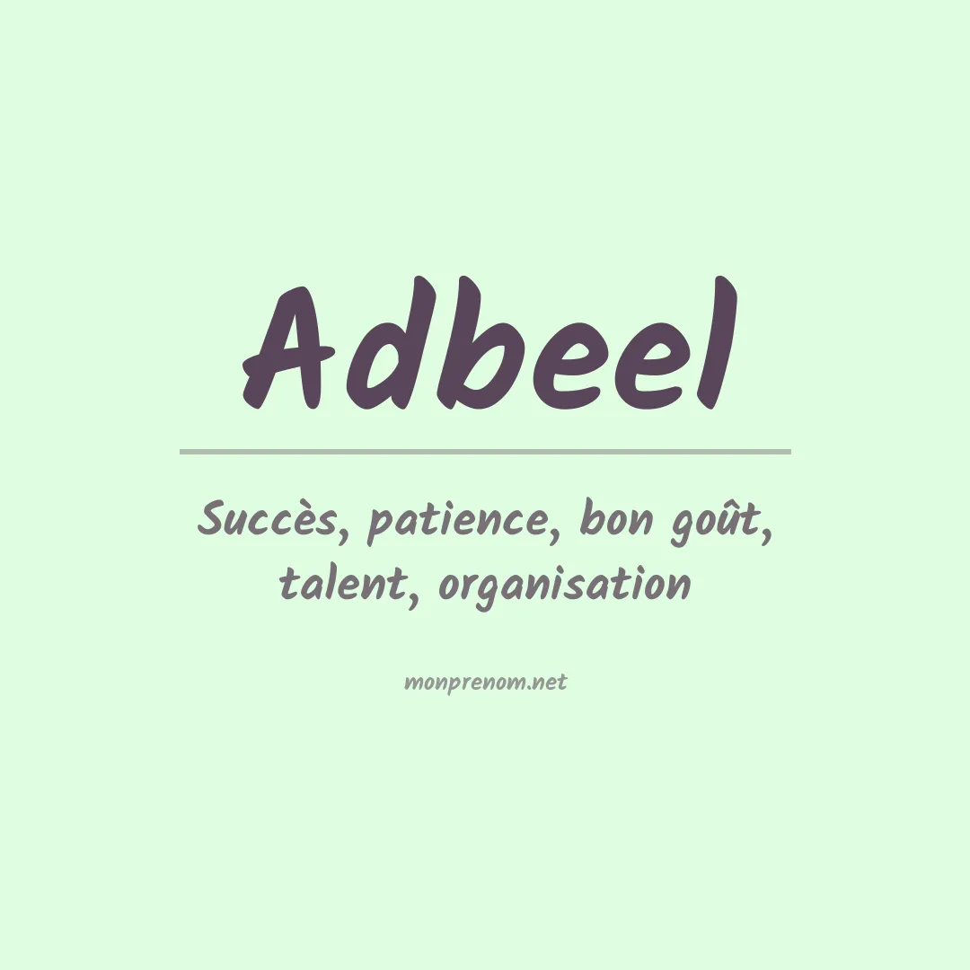 Prénom Adbeel