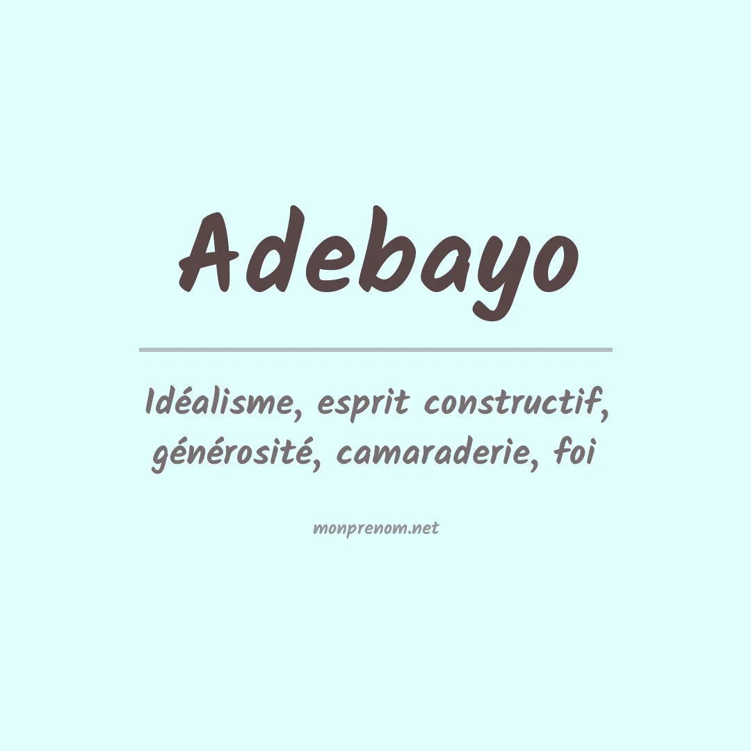 Prénom Adebayo