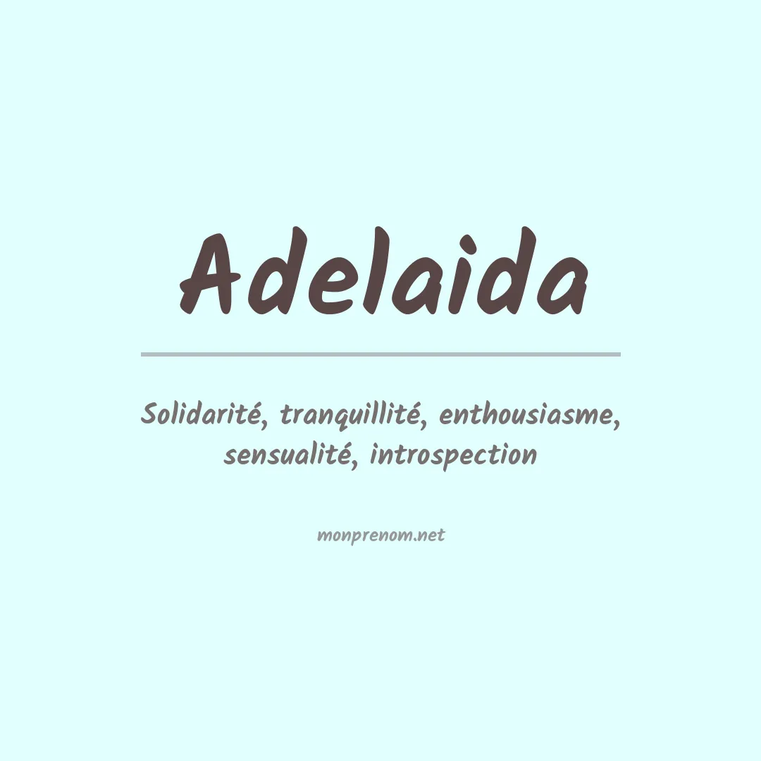 Prénom Adelaida