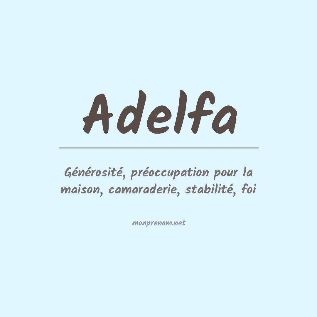 Prénom Adelfa