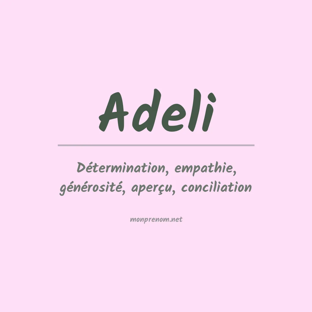 Prénom Adeli