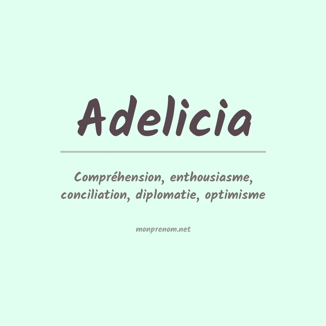 Prénom Adelicia