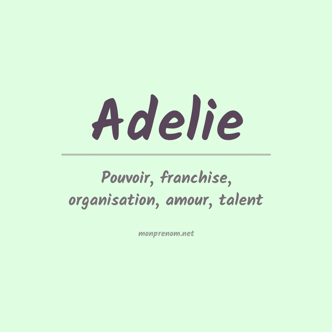 Prénom Adelie