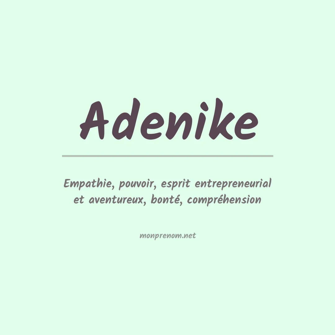 Signification du prénom Adenike