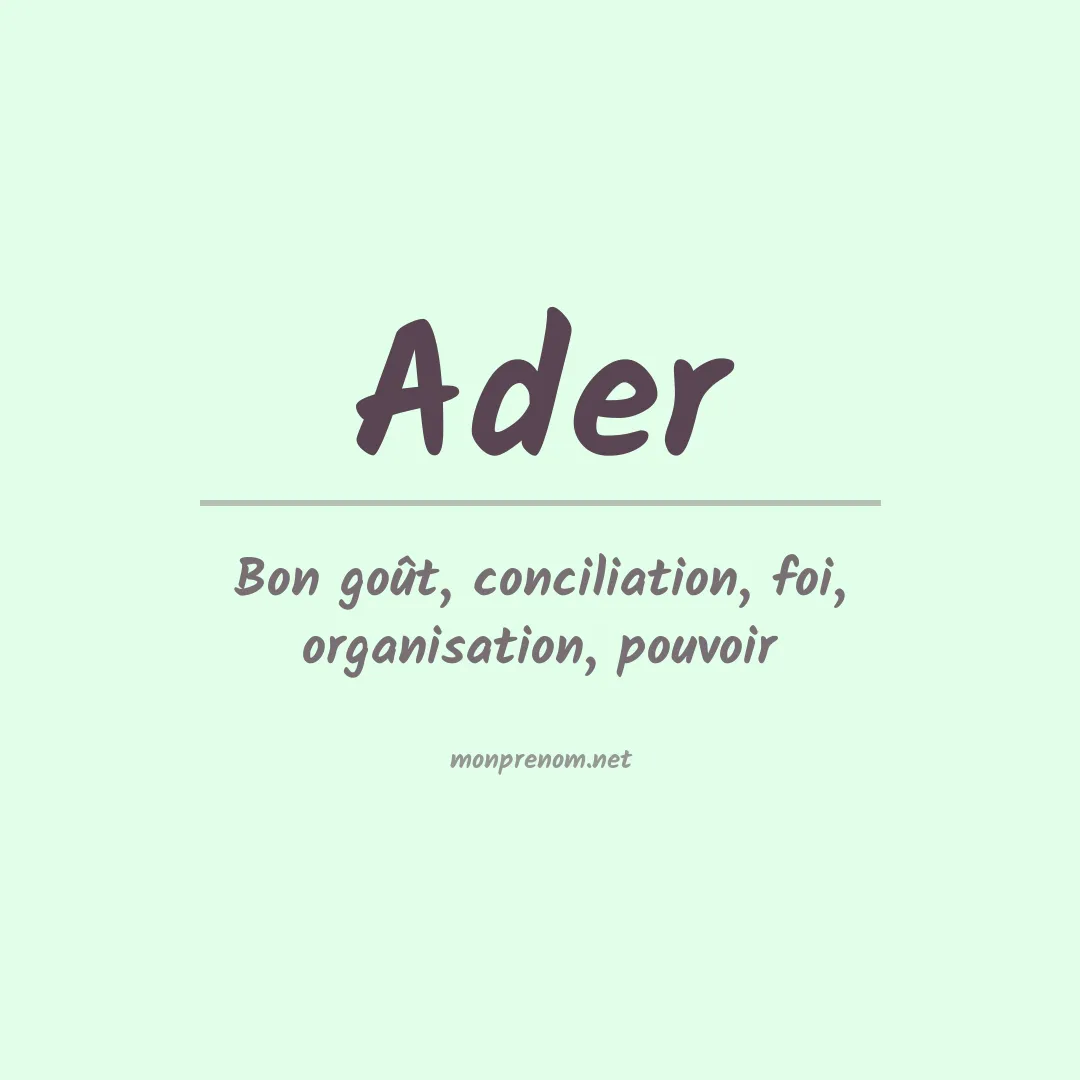 Prénom Ader