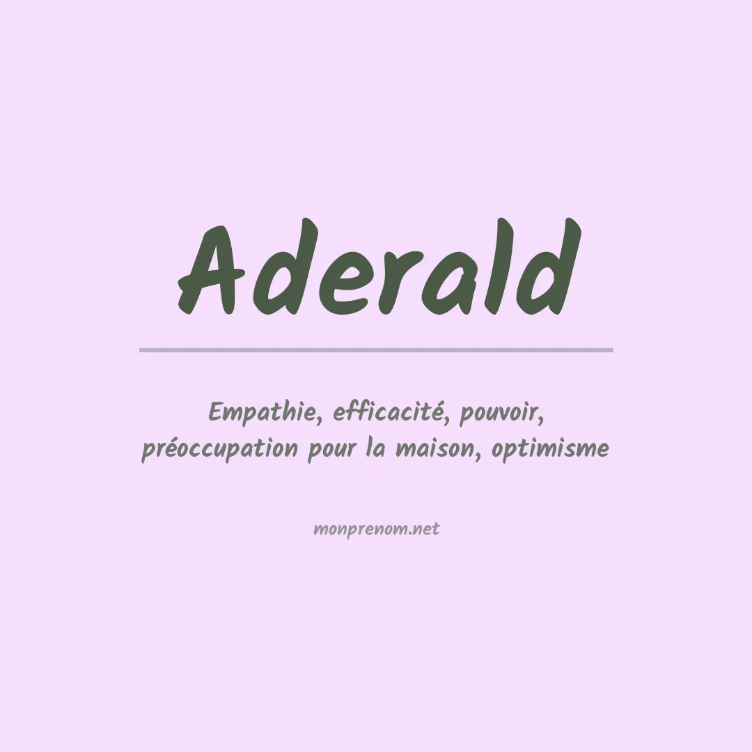 Signification du prénom Aderald
