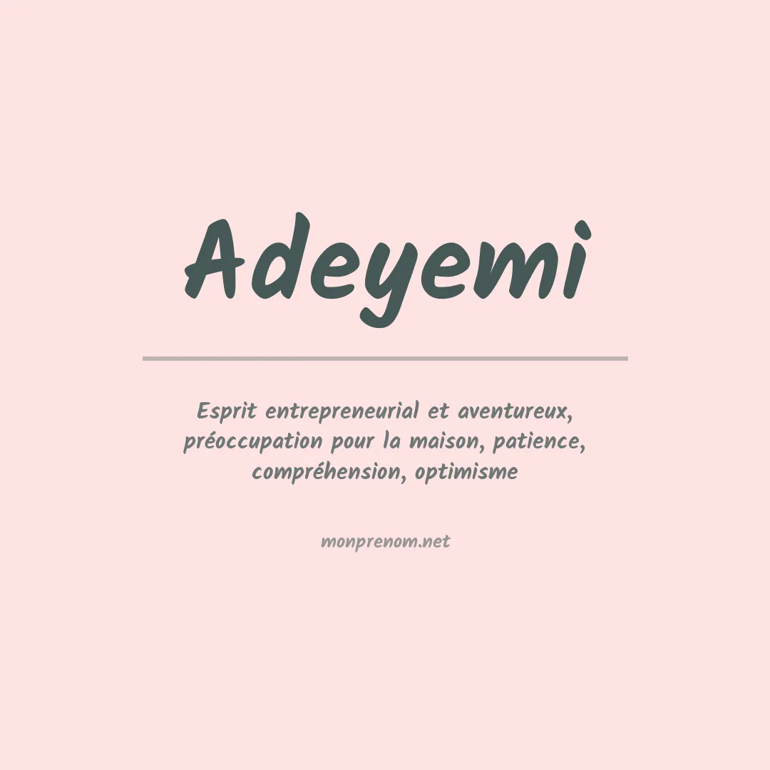 Prénom Adeyemi