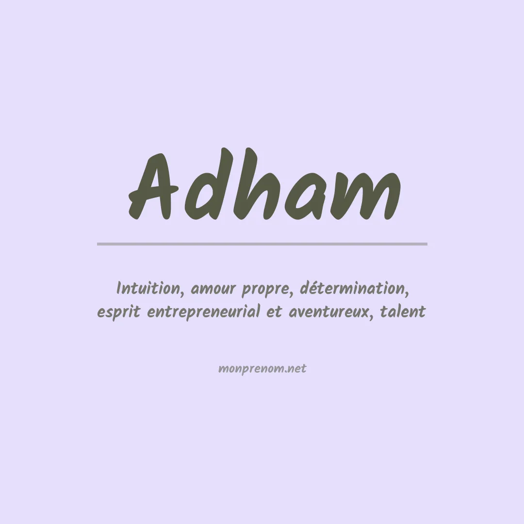 Prénom Adham