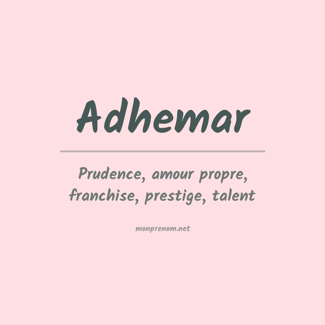 Prénom Adhemar