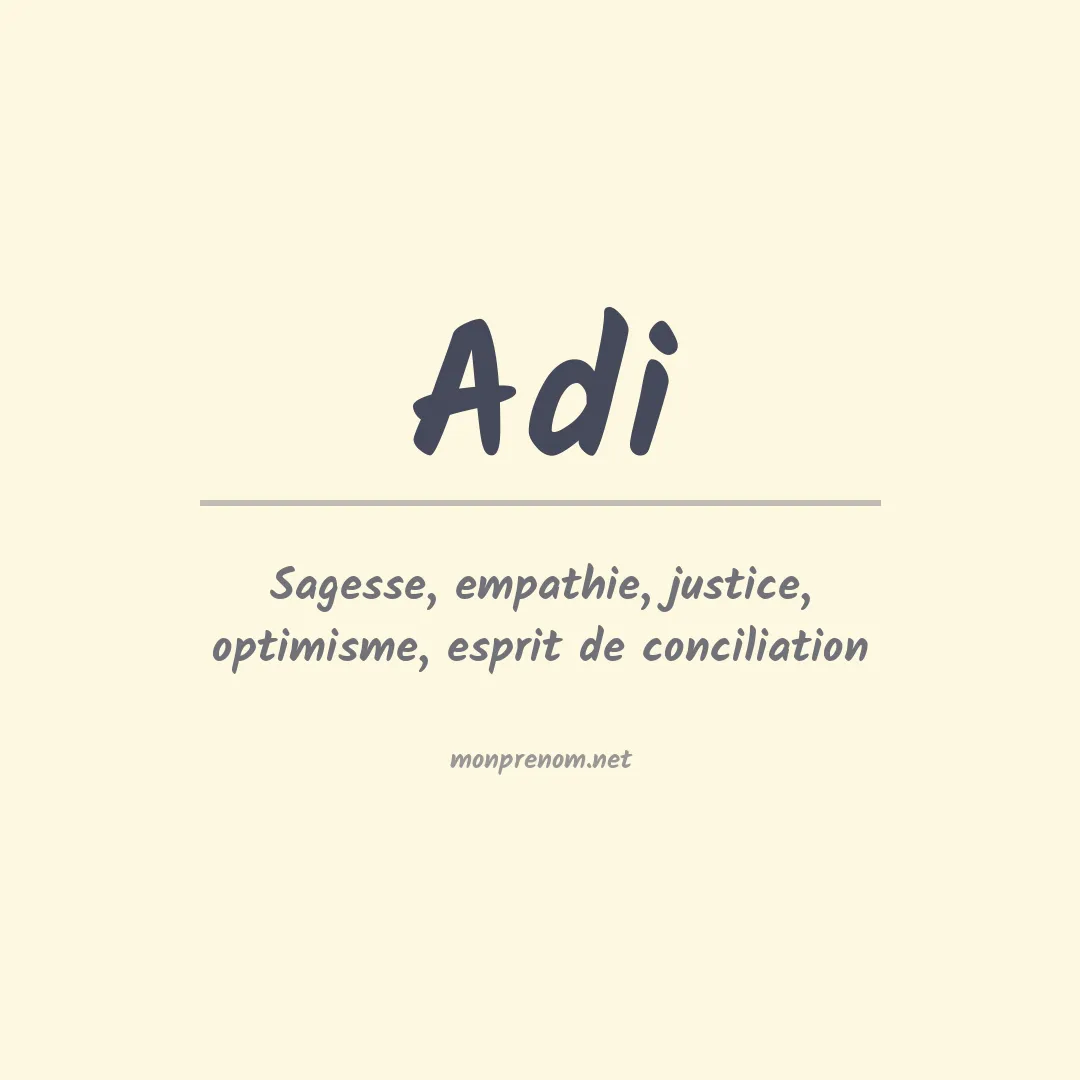 Prénom Adi