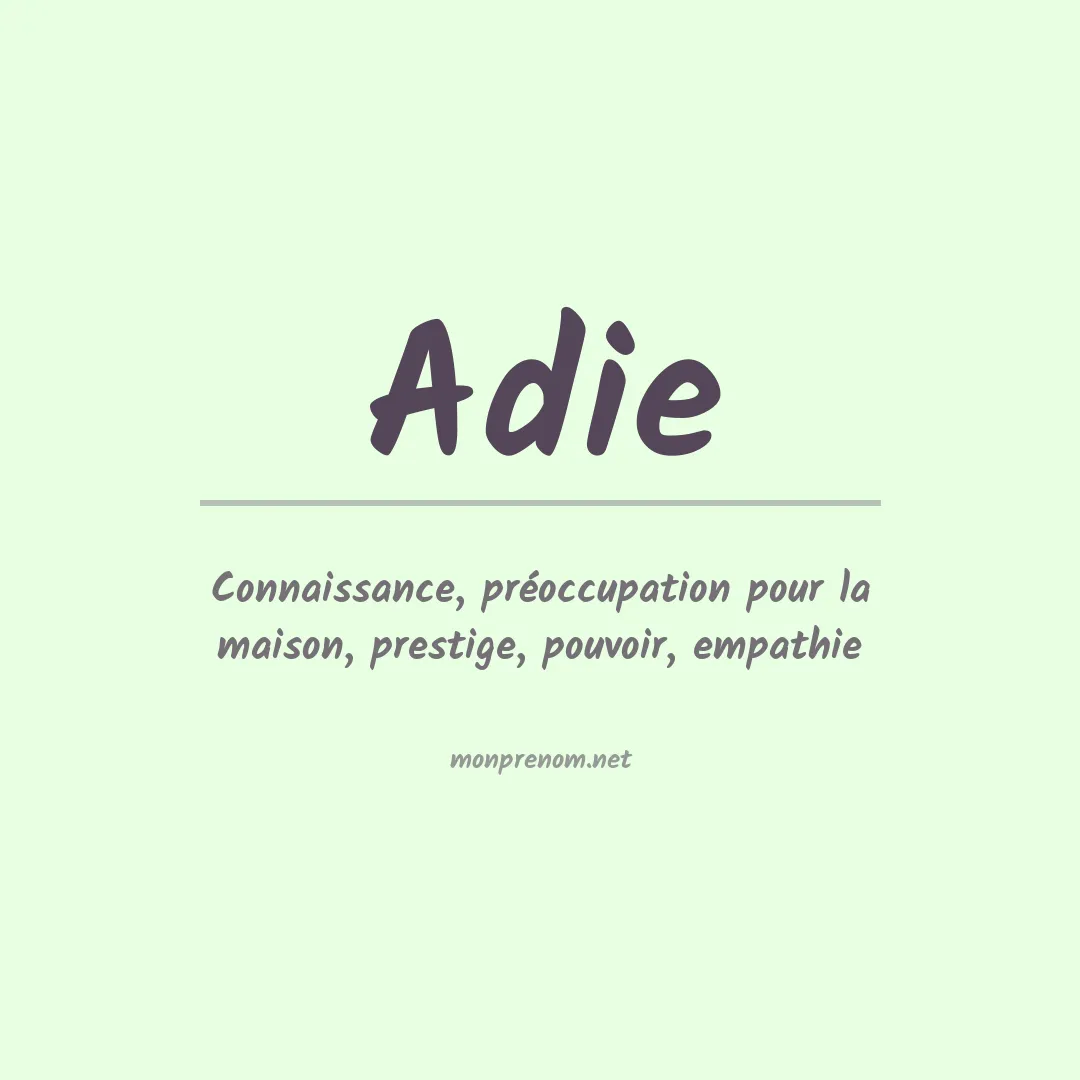 Prénom Adie