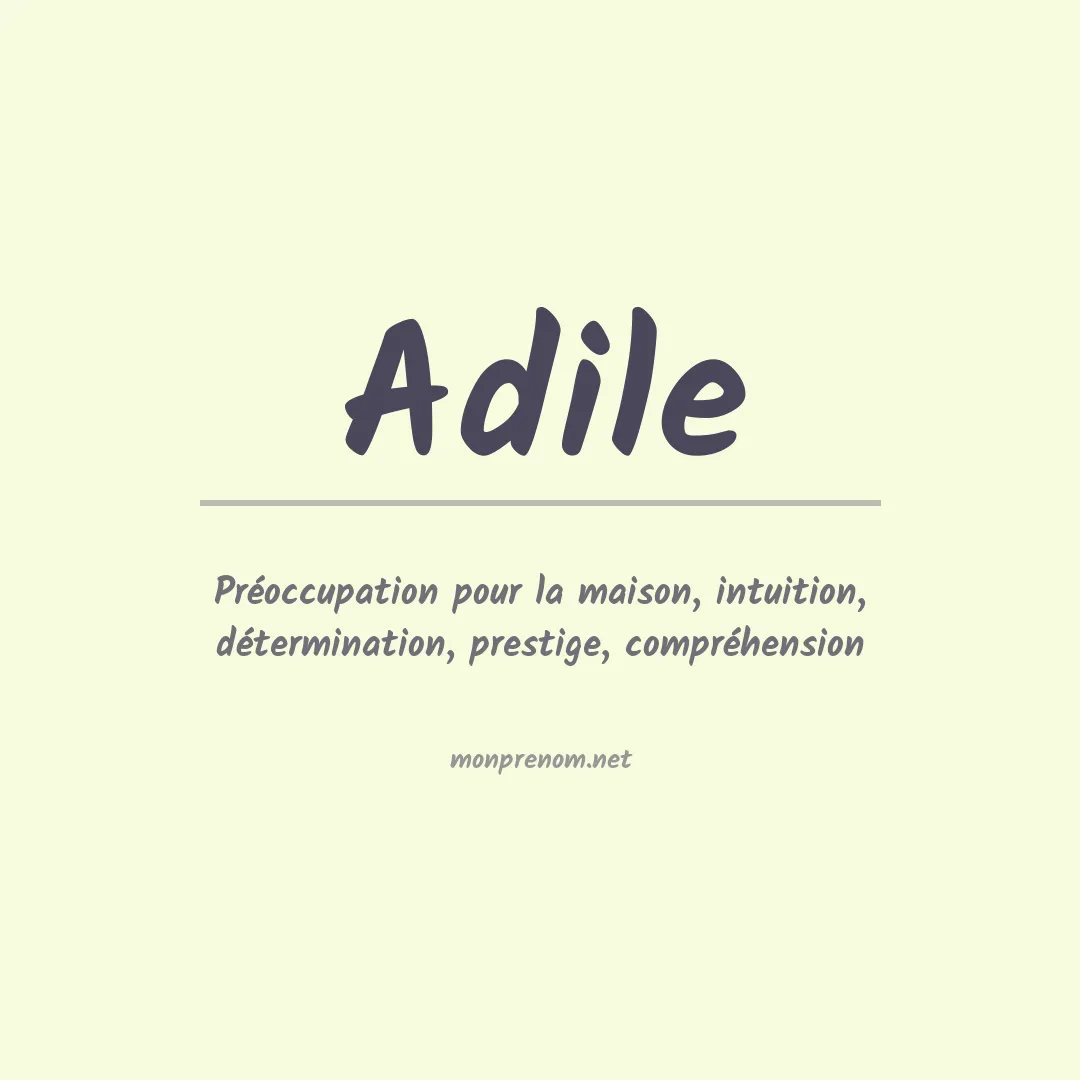 Prénom Adile