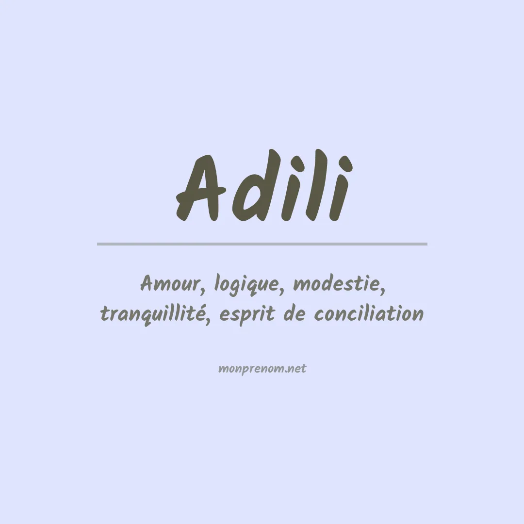 Prénom Adili
