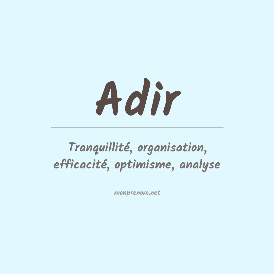 Prénom Adir
