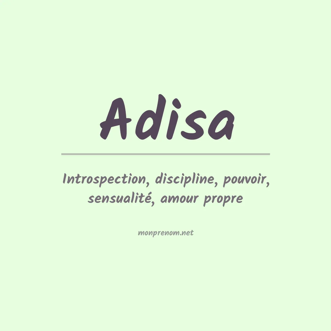 Signification du prénom Adisa