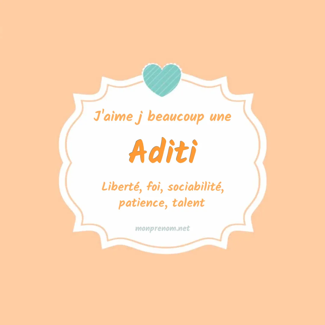 J'aime beaucoup Aditi