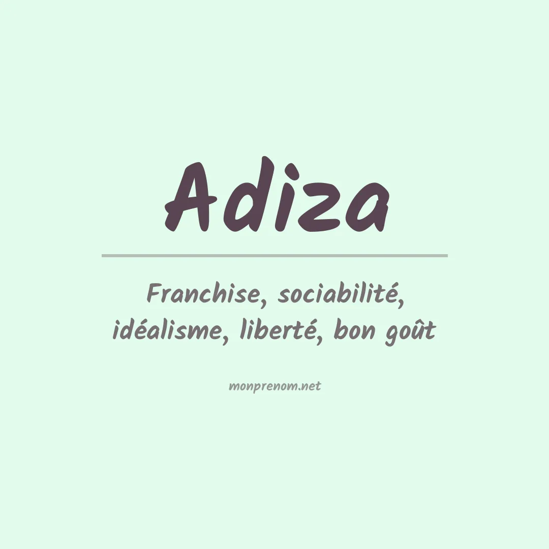 Signification du prénom Adiza