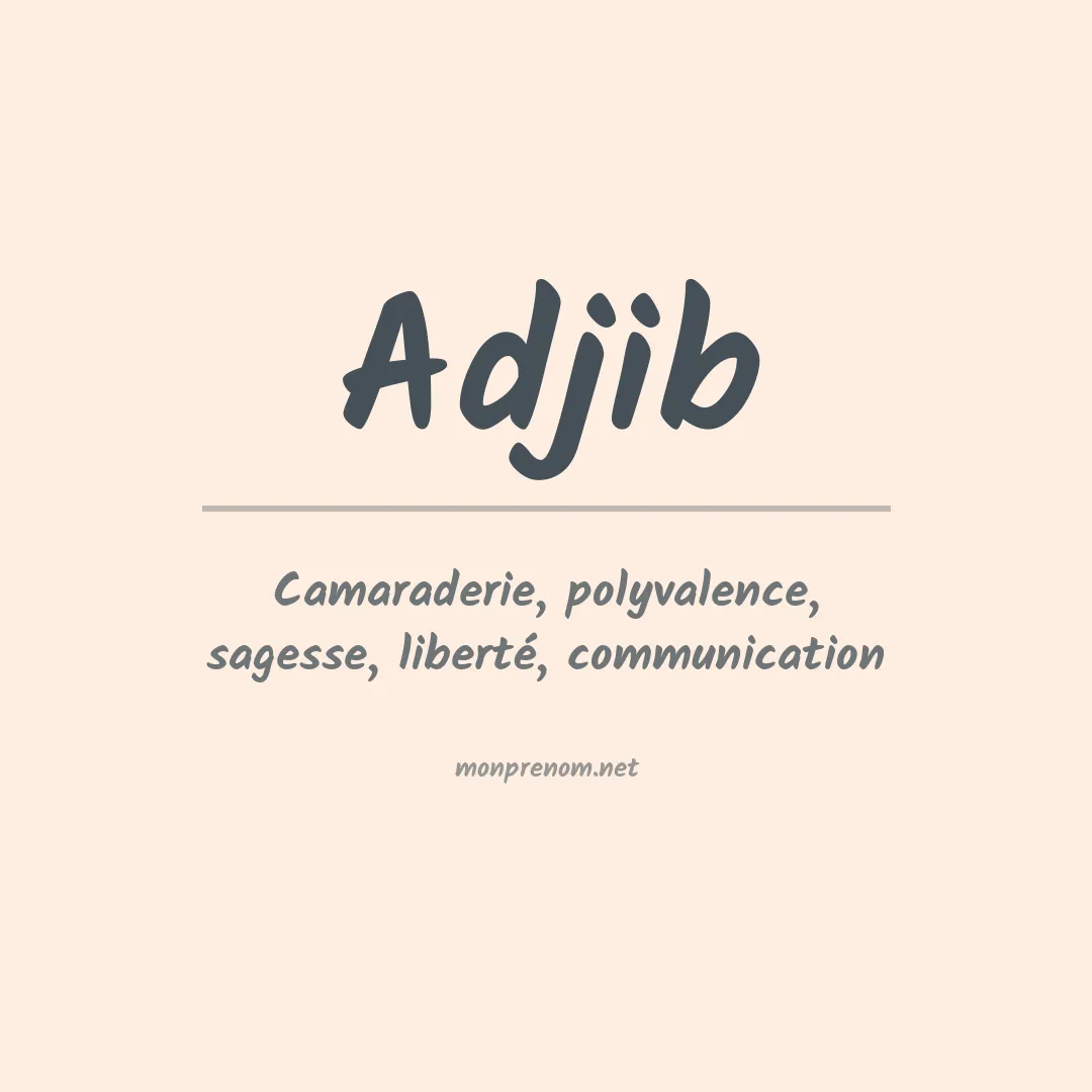 Signification du prénom Adjib