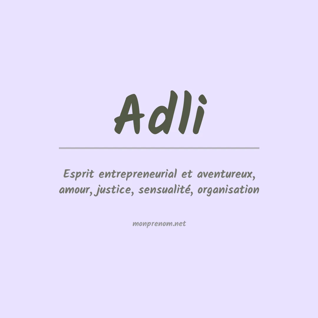 Prénom Adli