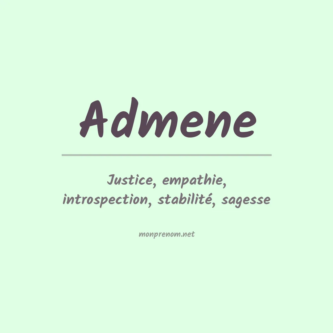 Signification du prénom Admene