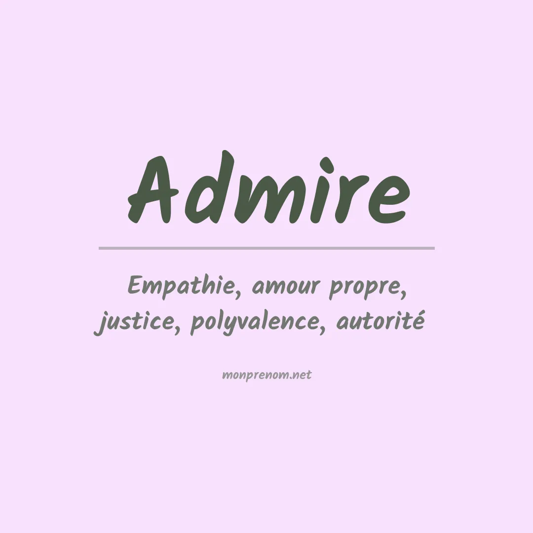 Prénom Admire