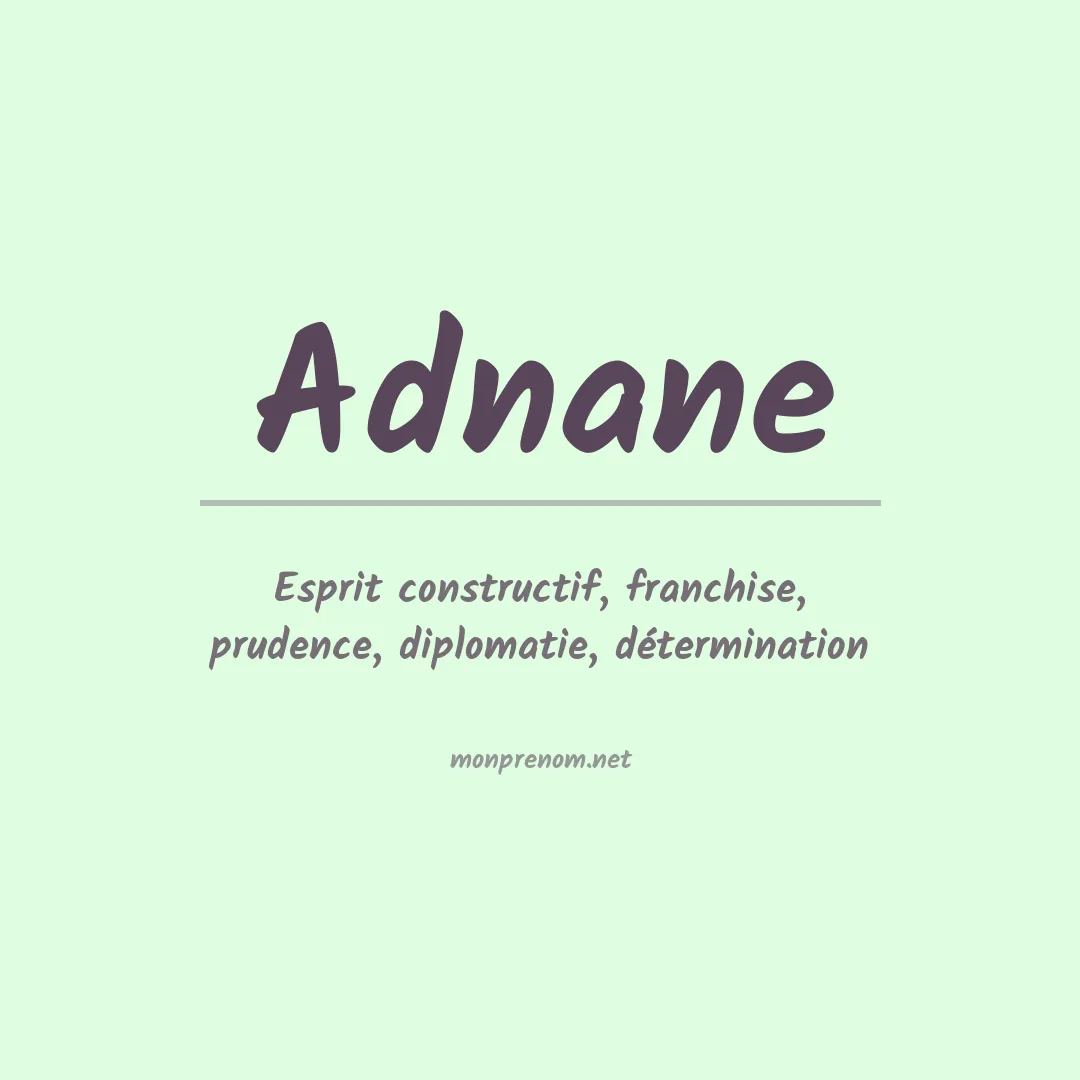 Prénom Adnane