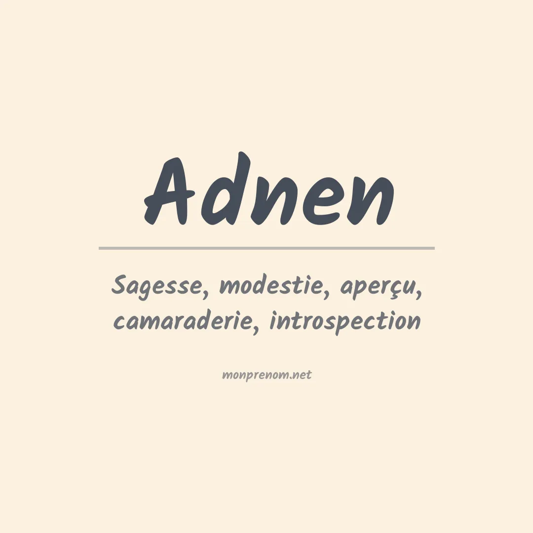 Prénom Adnen