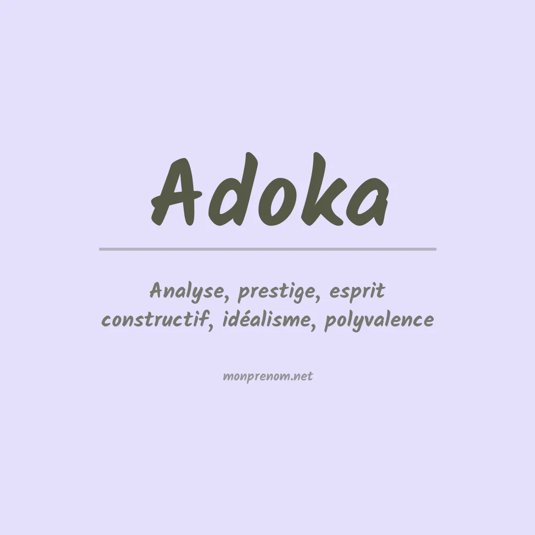Signification du prénom Adoka