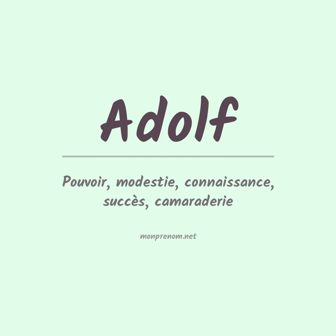 Prénom Adolf