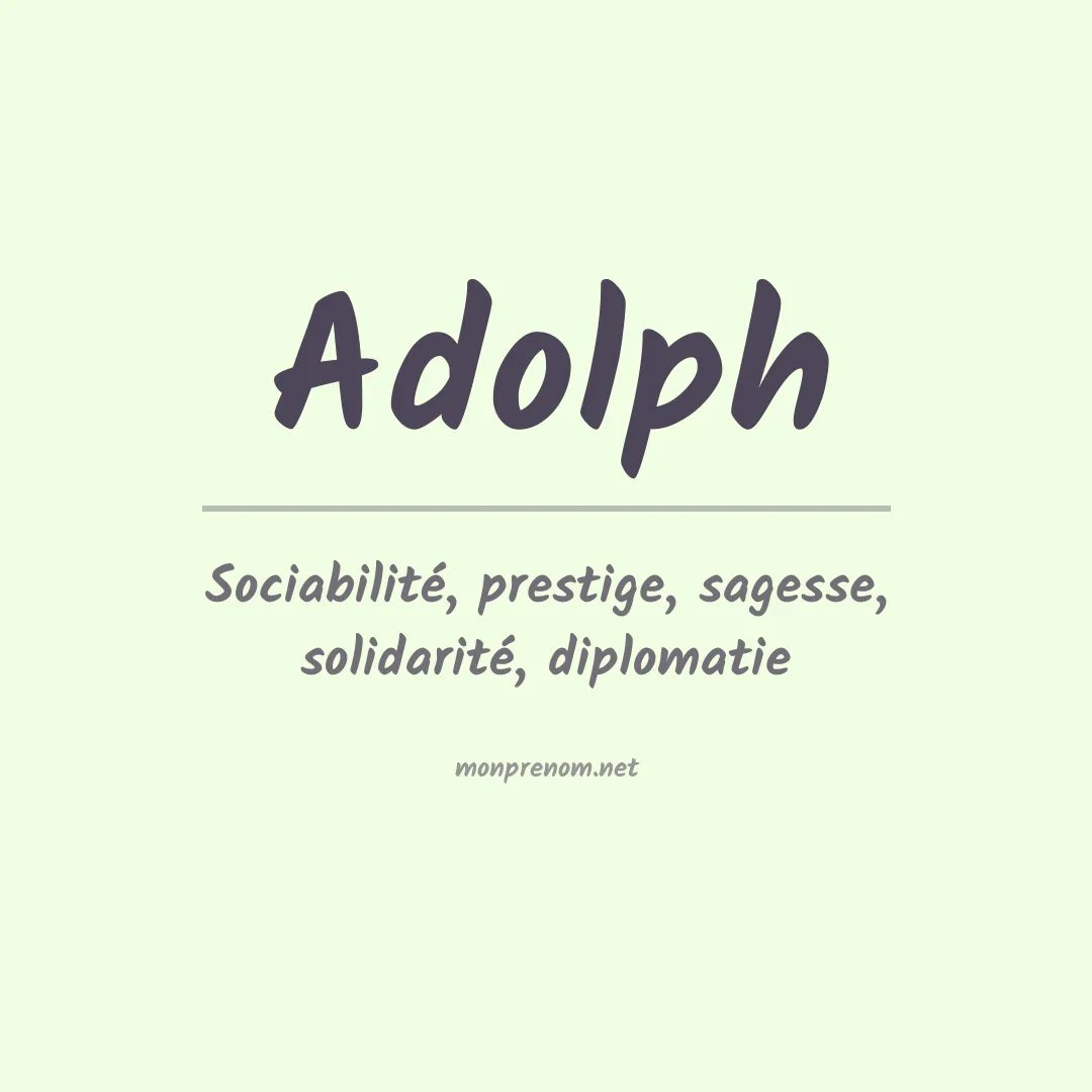 Prénom Adolph
