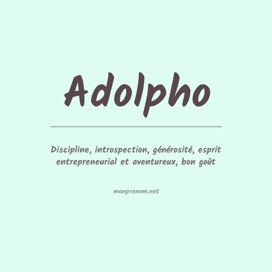 Prénom Adolpho