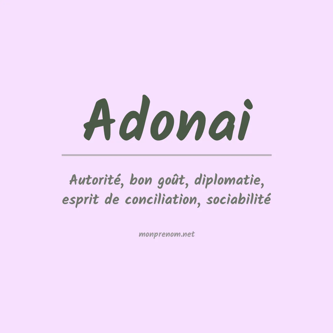 Prénom Adonai
