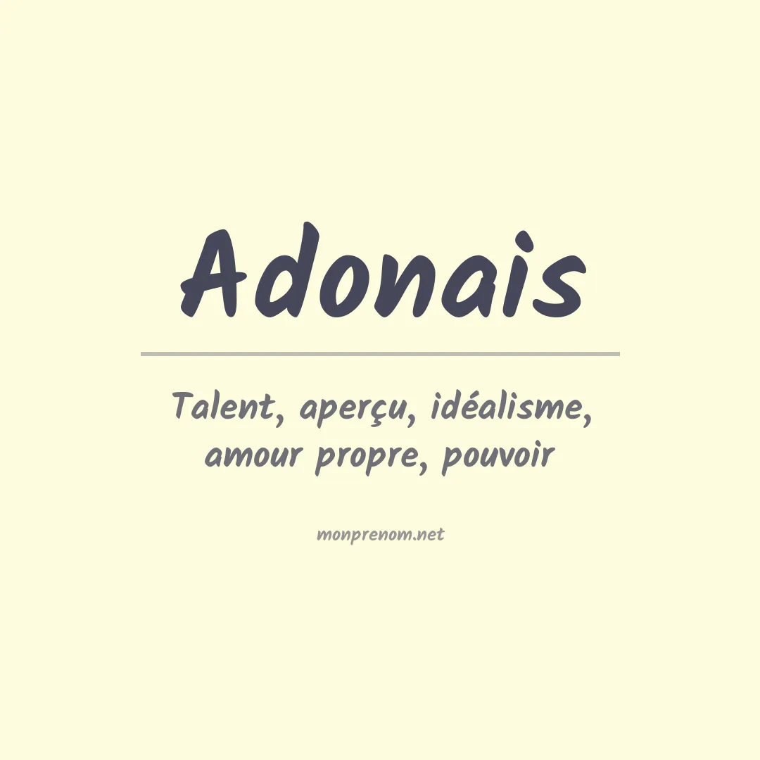 Signification du prénom Adonais