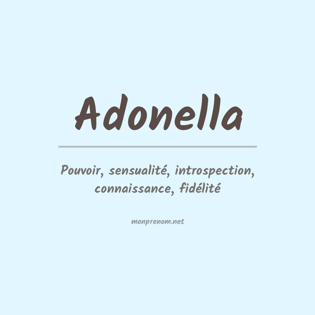 Signification du prénom Adonella