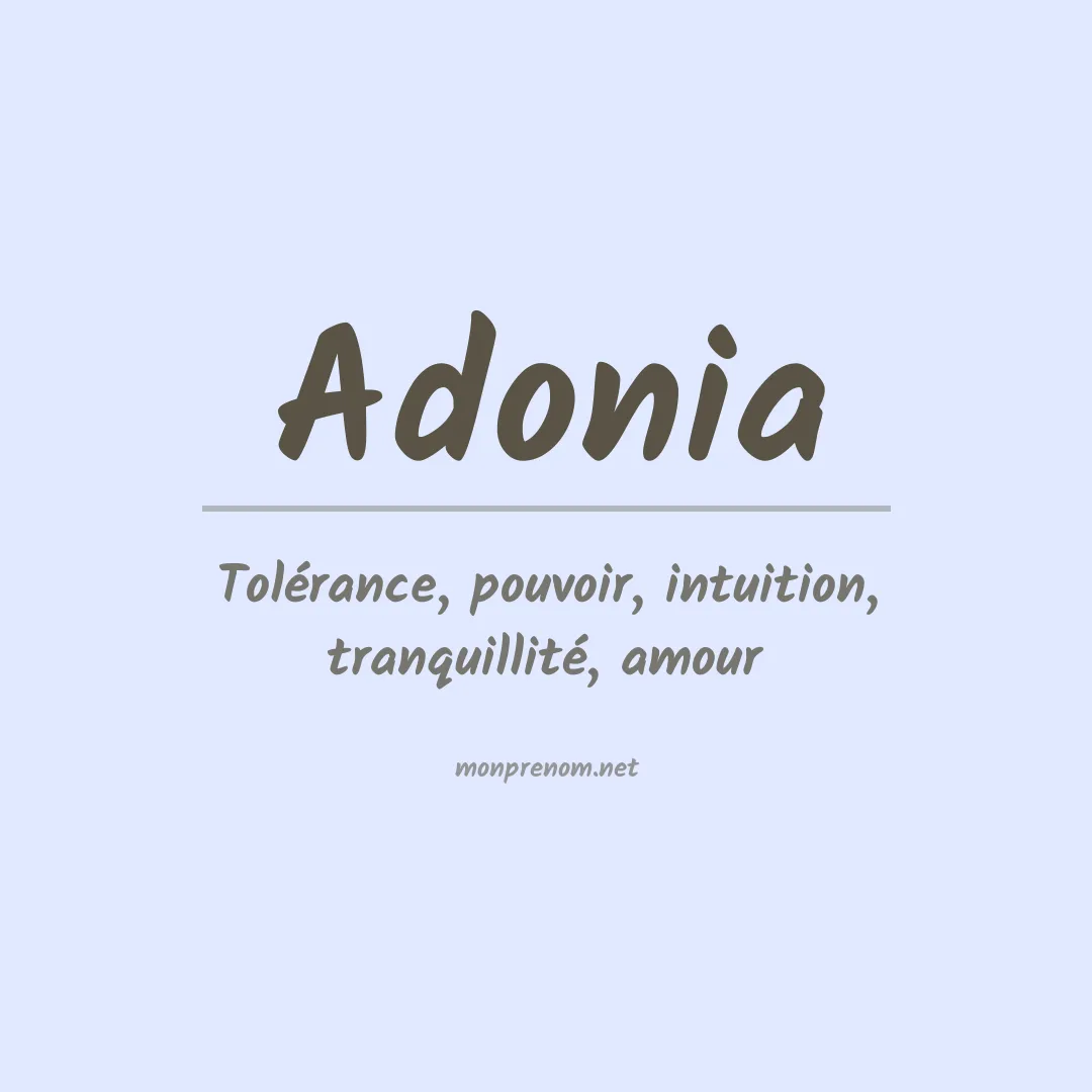 Prénom Adonia