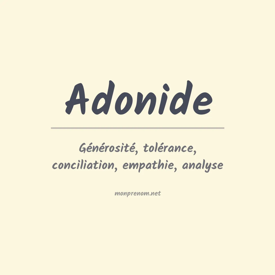Signification du prénom Adonide
