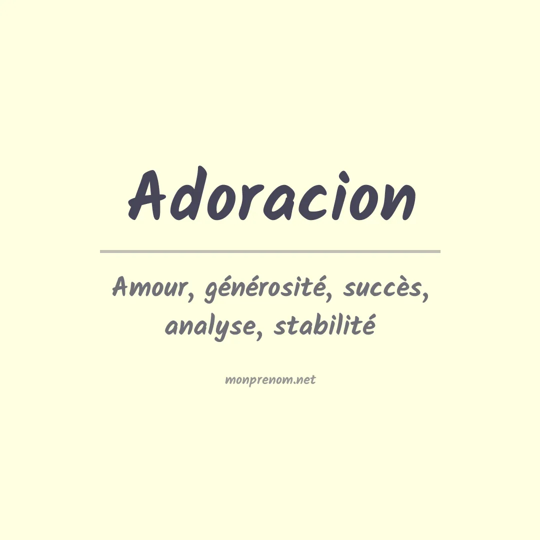 Prénom Adoracion