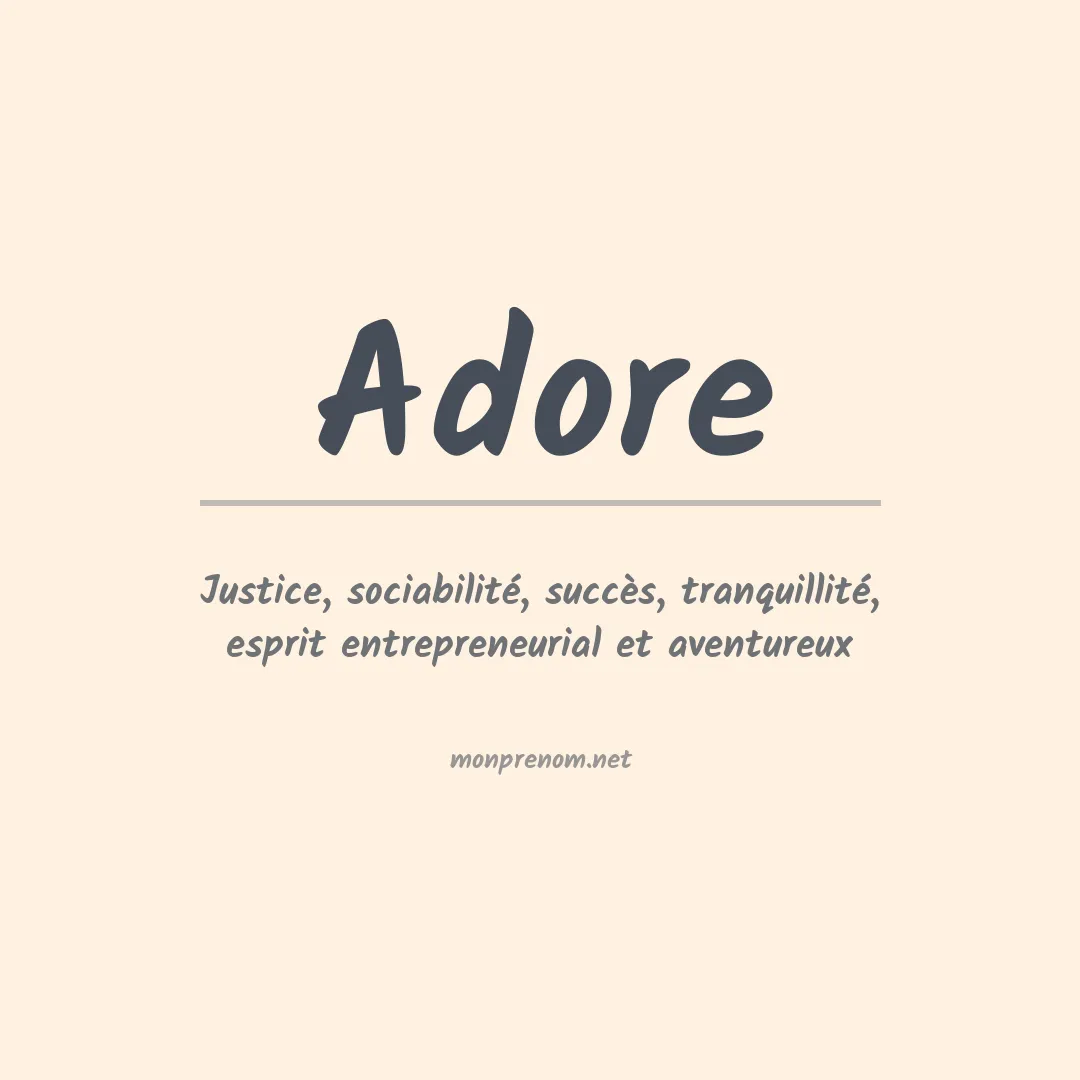 Prénom Adore