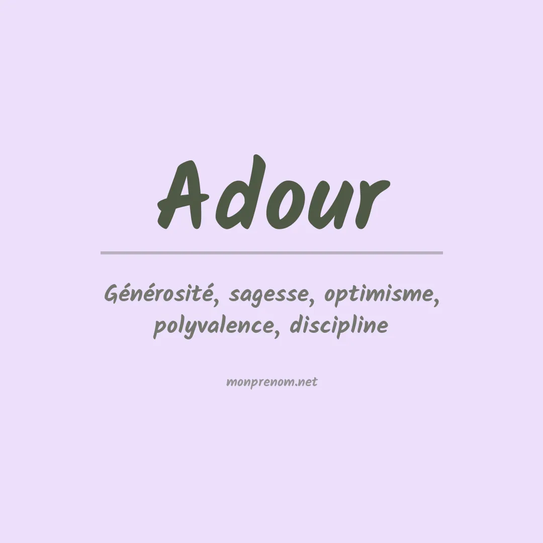 Signification du prénom Adour