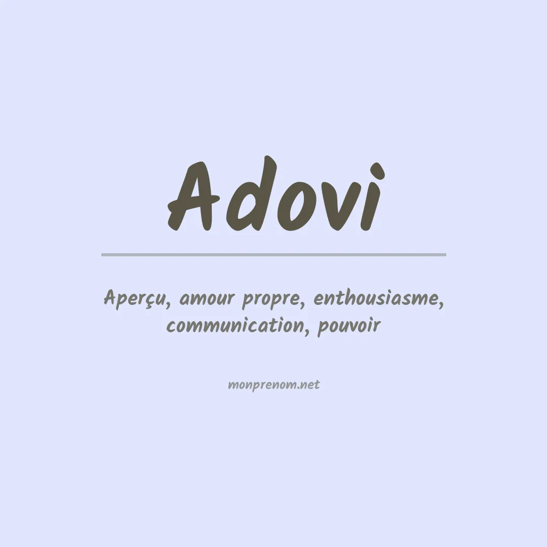 Prénom Adovi