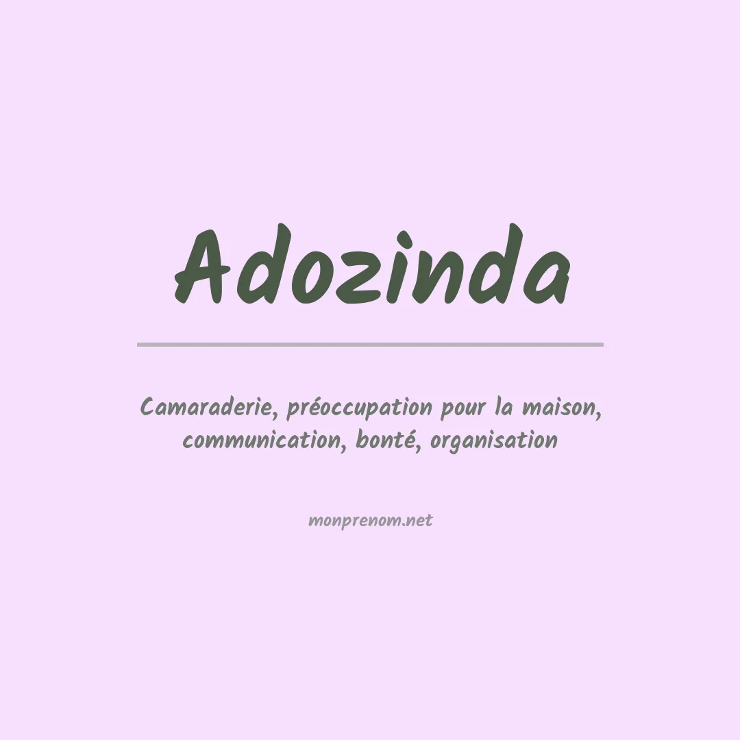 Prénom Adozinda