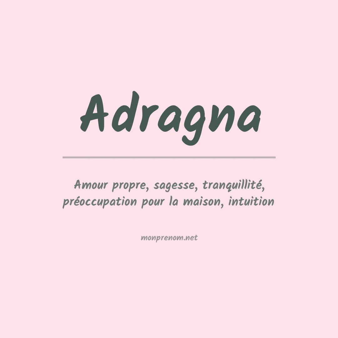 Prénom Adragna