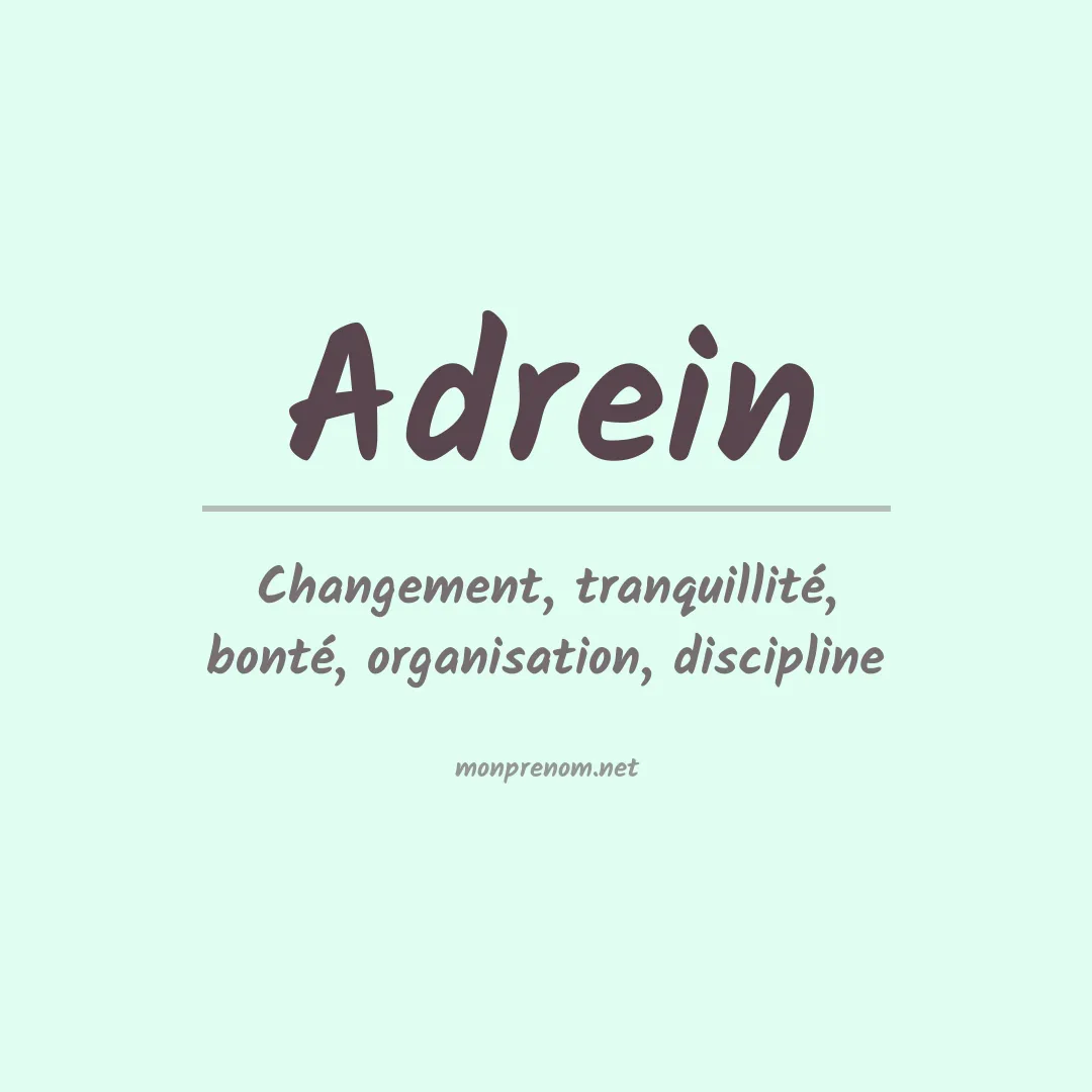 Prénom Adrein