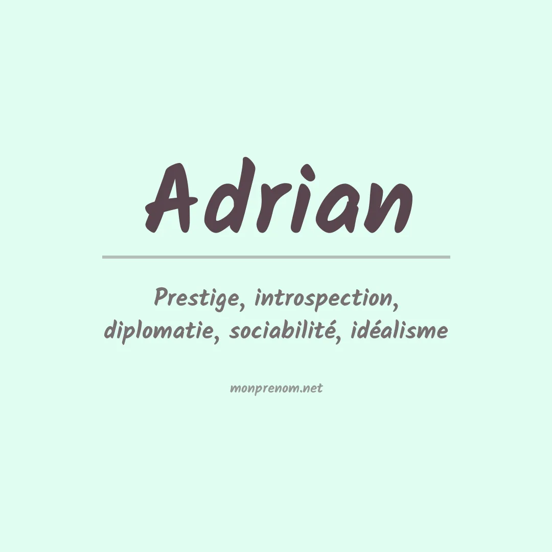 Prénom Adrian