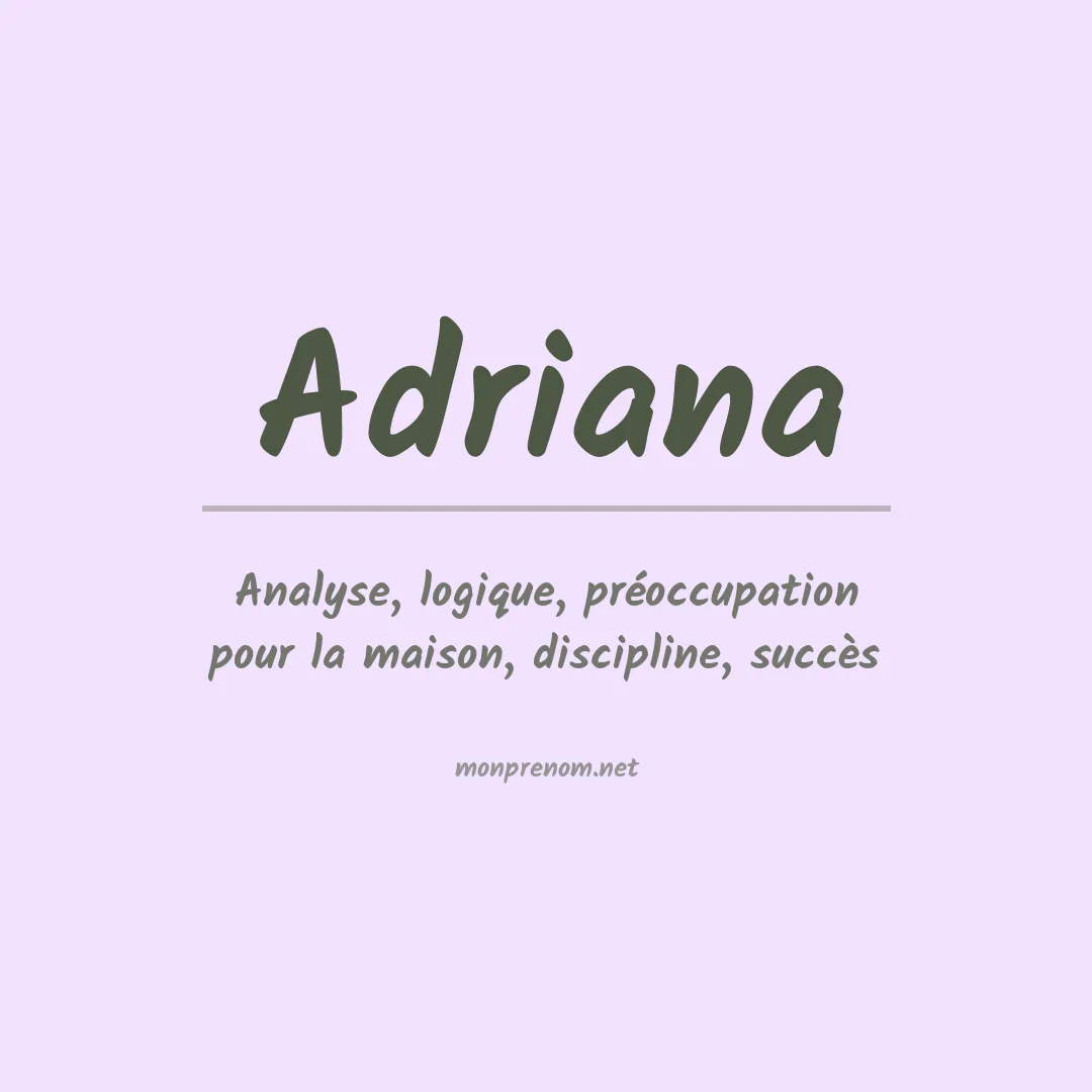 Prénom Adriana