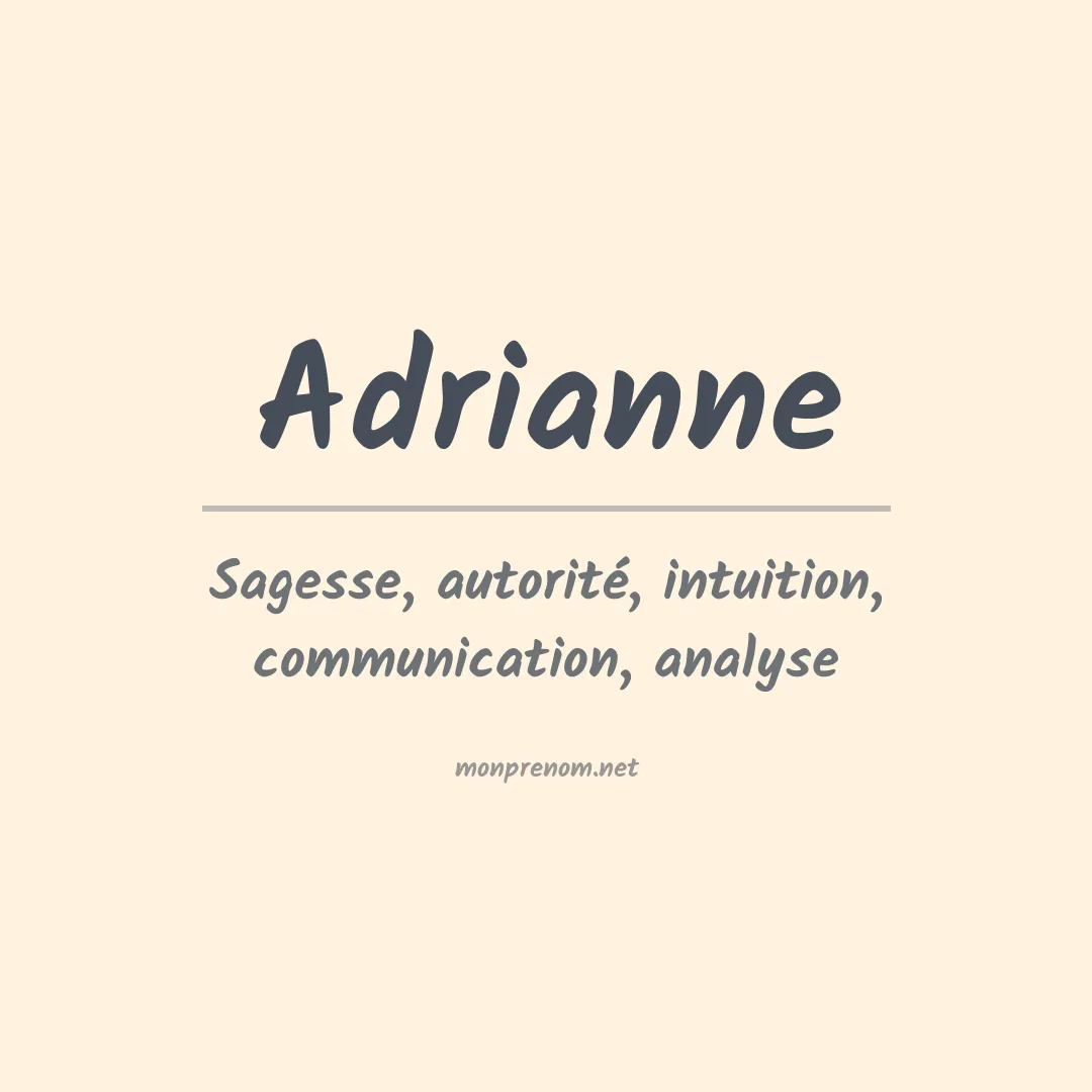 Prénom Adrianne