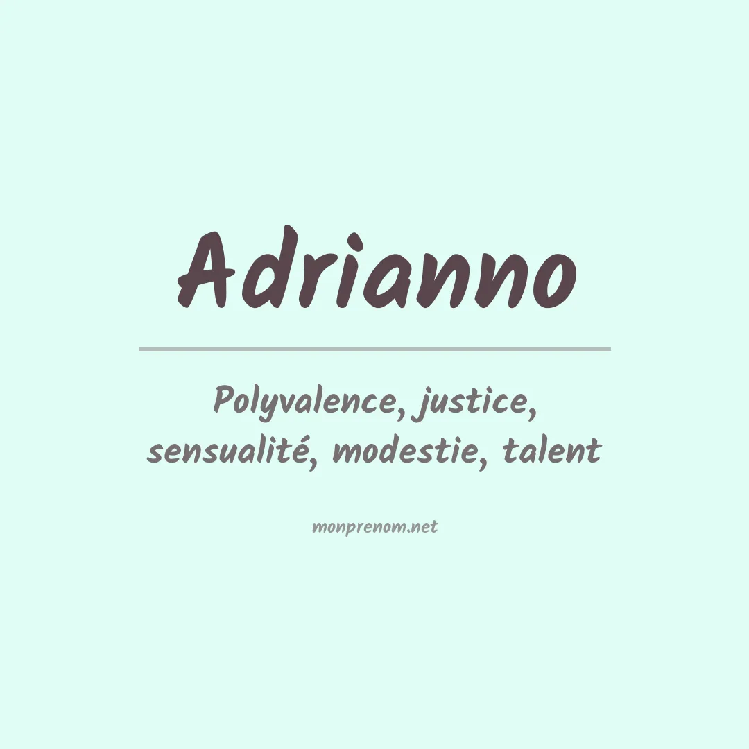 Prénom Adrianno